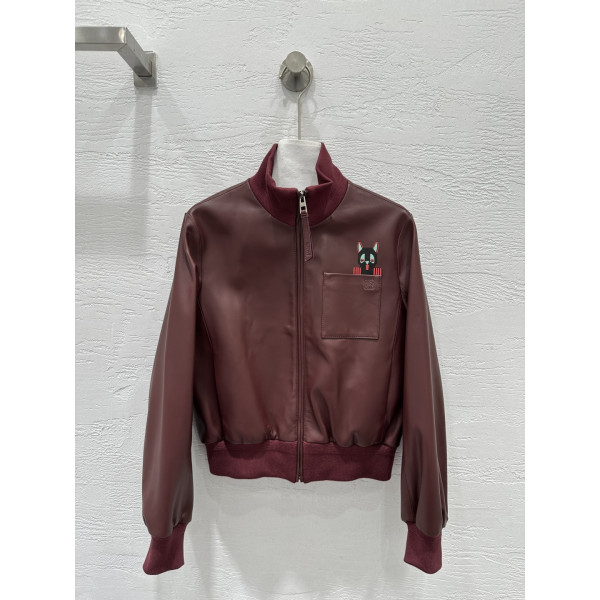 로에베 레트로 야구가죽재킷