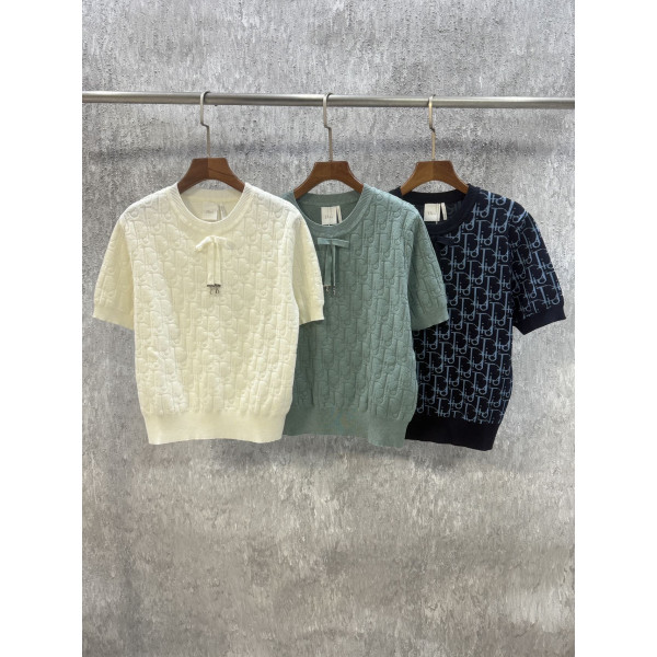 디올 로고 반팔 티셔츠