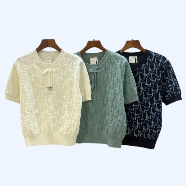 디올 로고 반팔 티셔츠