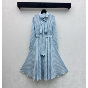 디올 벨트 스트라이프 드레스