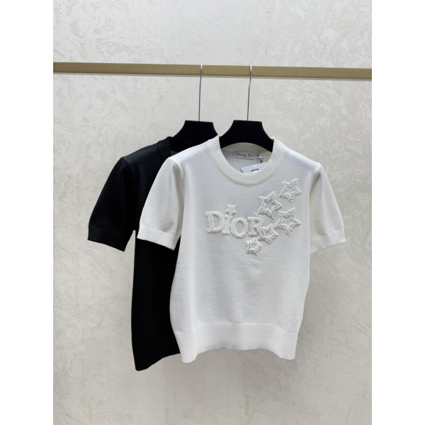 디올 스타 무늬 반팔 티셔츠