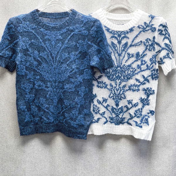 디올 자카트 니트 더불 반팔 셔츠