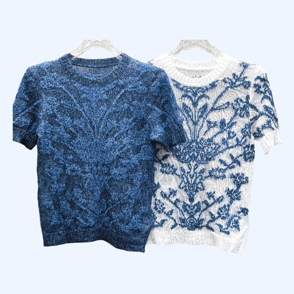 디올 자카트 니트 더불 반팔 셔츠