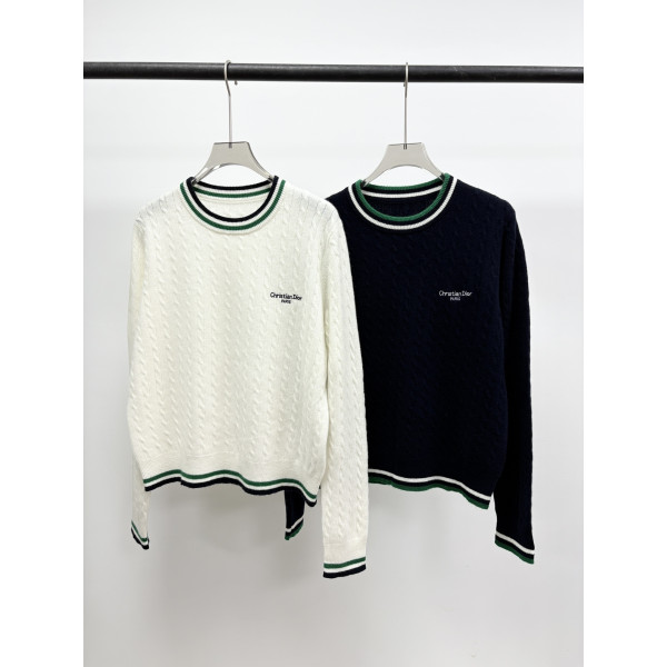 디올 케이블 크루넥 풀오바 스웨터