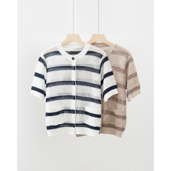 BC 봄버 반팔 가디건