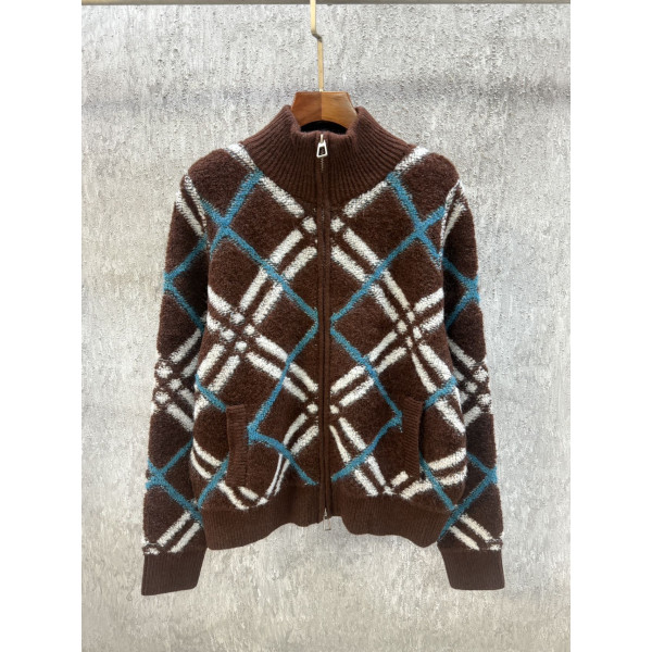 미우미우  블루 다이아몬드 체인가디건