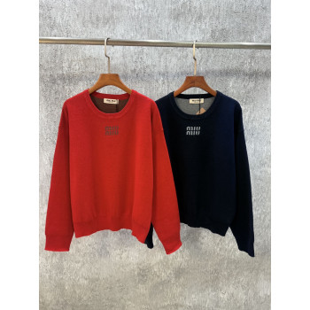 미우미우 로고 니트