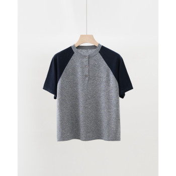 미우미우 컬러 블록 티셔츠