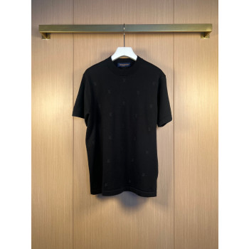 LV 전폭 레터 자수 니트 반팔