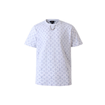 LV 풀 프린트 쿠루넥 반팔 티셔츠