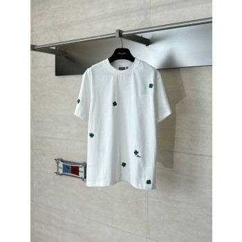 디올 뉴 포리프 클로버 자수 반팔 티셔츠