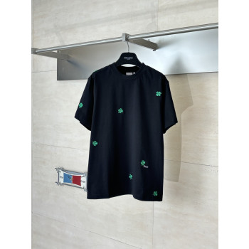 디올 뉴 포리프 클로버 자수 반팔 티셔츠