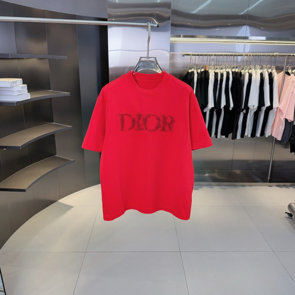 디올 입체 로고 반팔 티셔츠