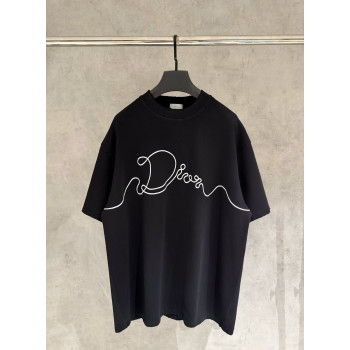 디올 자수 반팔 티셔츠