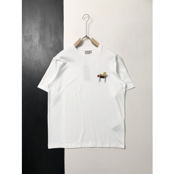 디올 포니 자수 반팔 티셔츠