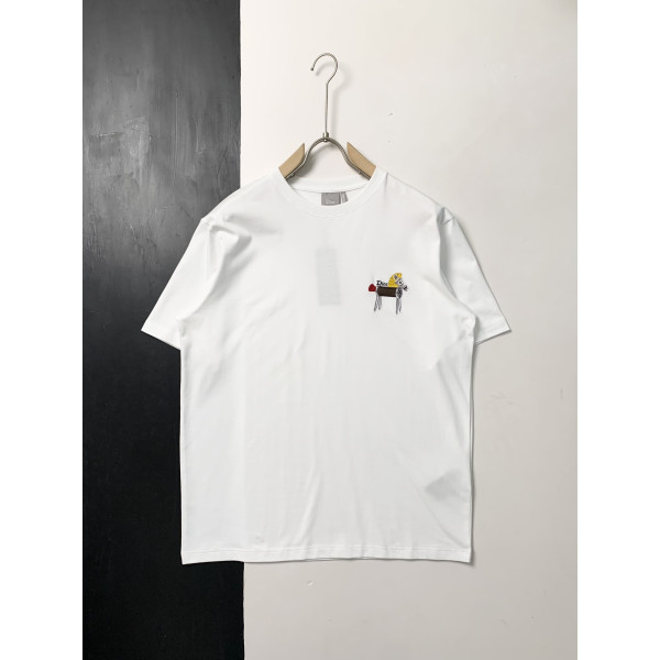 디올 포니 자수 반팔 티셔츠