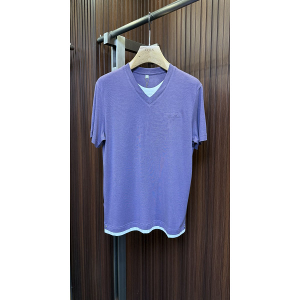 LP 브이넥 반팔 티셔츠