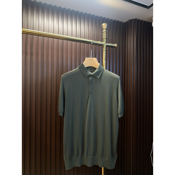 LP 칼라 순모 반팔 티셔츠