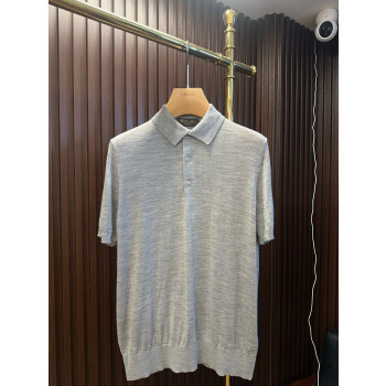 LP 칼라 순모 반팔 티셔츠