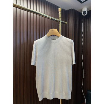 LP 하프 터틀넥 반팔 티셔츠