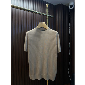 LP 하프 터틀넥 반팔 티셔츠