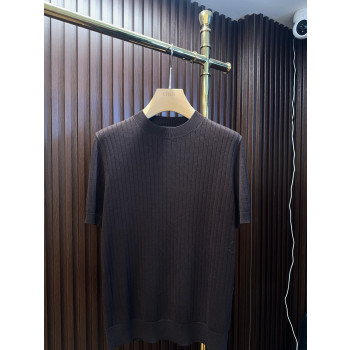 LP 하프 터틀넥 반팔 티셔츠