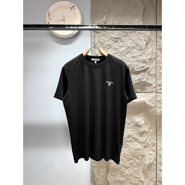 프라다 라벨로고 프린트 반팔 티셔츠