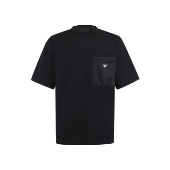 프라다 삼각로고 라운드넥 반팔 티셔츠