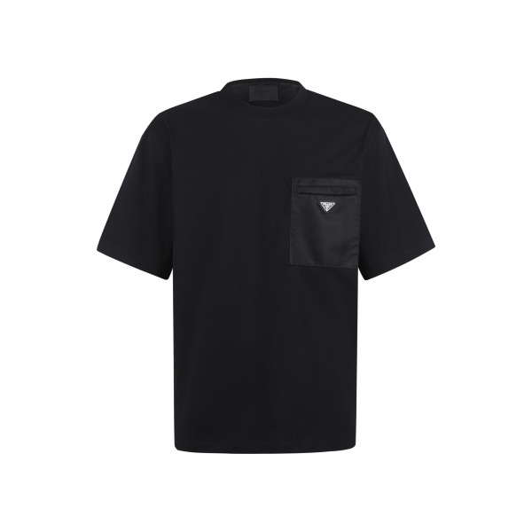 프라다 삼각로고 라운드넥 반팔 티셔츠