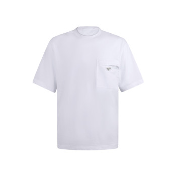 프라다 삼각로고 라운드넥 반팔 티셔츠