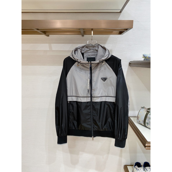 프라다 투톤 후드 재킷
