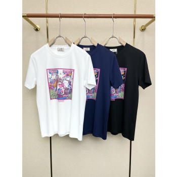 에르메스 프린팅 반팔 티셔츠