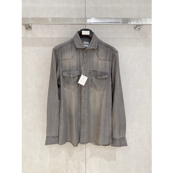 BC 데님 버튼업 셔츠