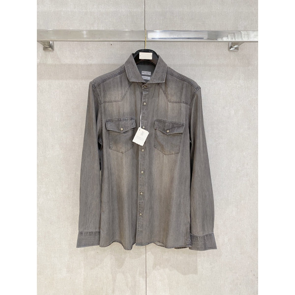 BC 데님 버튼업 셔츠