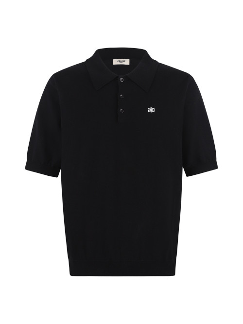 셀린느 로고 자수 풀오버 반팔 셔츠