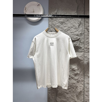 셀린느 로고 자수 반팔 티셔츠