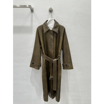 BV 가죽 윈드브레이커 재킷