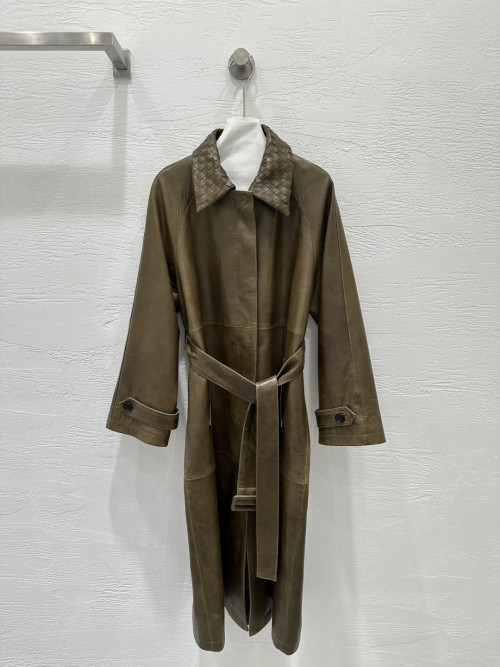 BV 가죽 윈드브레이커 재킷