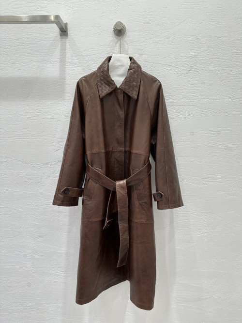 BV 가죽 윈드브레이커 재킷