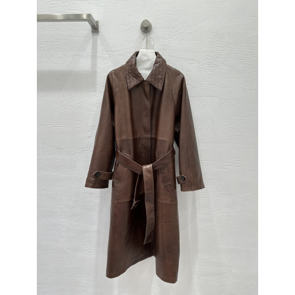 BV 가죽 윈드브레이커 재킷