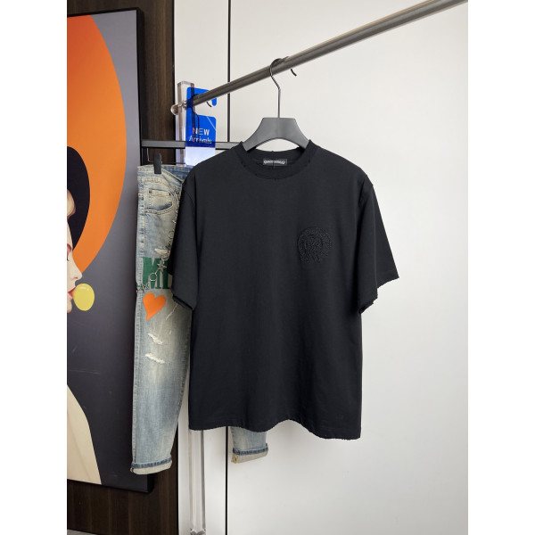 크롬하츠 자수 프리팅 반팔 티셔츠