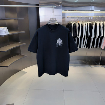 크롬하츠 꽃무늬 프린트 반팔 티셔츠