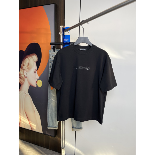 크롬하츠 자수 프리팅 반팔 티셔츠