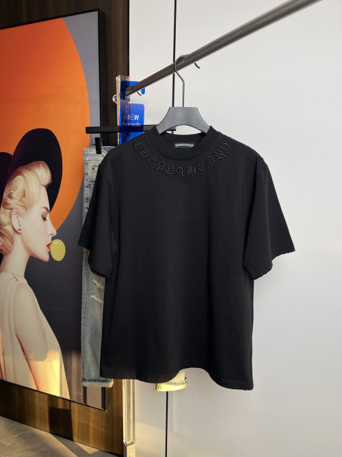 크롬하츠 자수 프리팅 반팔 티셔츠