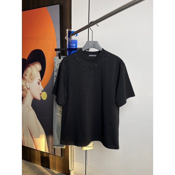 크롬하츠 자수 프리팅 반팔 티셔츠