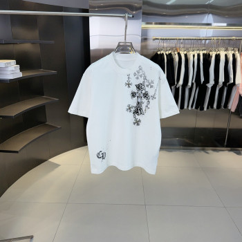 크롬하츠 프린팅 패치자수 반팔 티셔츠