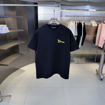 LV 모노크롬 프린트 반팔 티셔츠