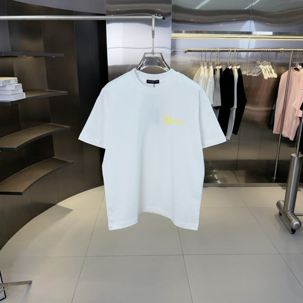 LV 모노크롬 프린트 반팔 티셔츠