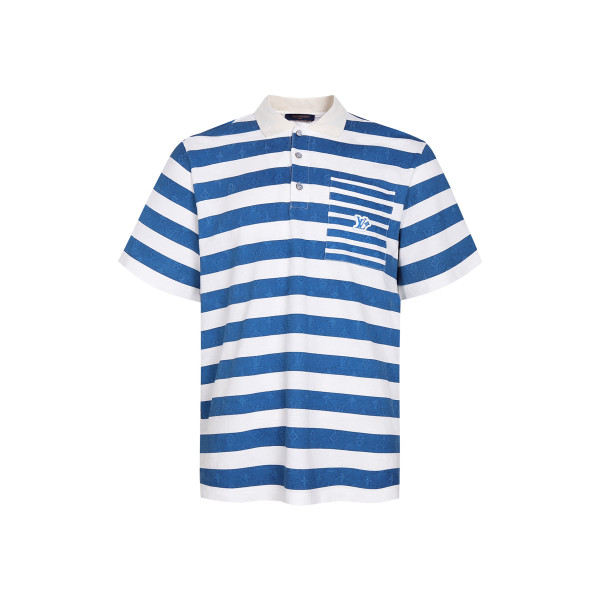 LV 스트라이프 폴로 반팔 셔츠