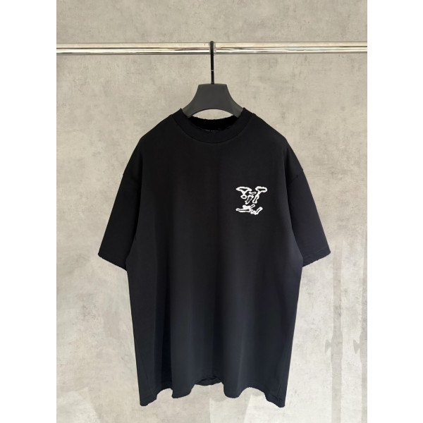 LV 입체 자수로고 반팔 티셔츠